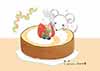 ケーキをモチーフにしたイラスト