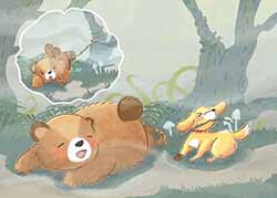 りととともだち P16-17イラスト