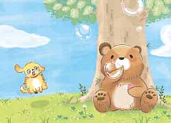 りととともだち P6-7イラスト